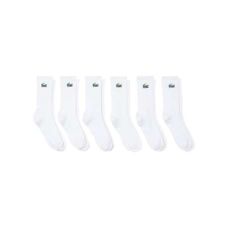 Lot de 6 paires de chaussettes blanches hautes en coton mélangé