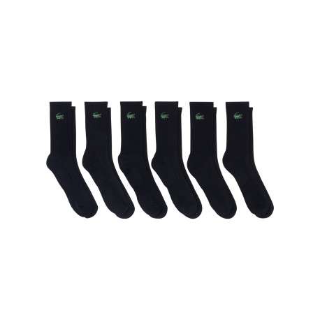 Lot de 6 paires de chaussettes noires hautes en coton mélangé