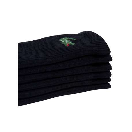 Lot de 6 paires de chaussettes noires hautes en coton mélangé - Image 3