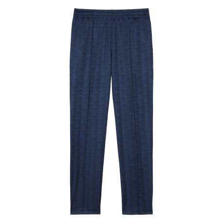 Pantalon de jogging bleu marine à monogramme Lacoste doté d'une coupe droite