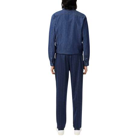 Pantalon de jogging bleu marine à monogramme Lacoste doté d'une coupe droite - Image 3