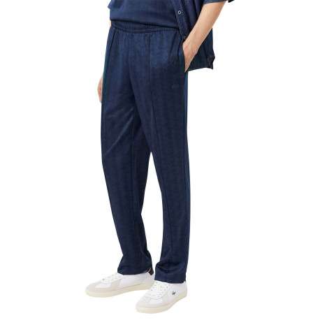 Pantalon de jogging bleu marine à monogramme Lacoste doté d'une coupe droite - Image 4