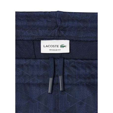 Pantalon de jogging bleu marine à monogramme Lacoste doté d'une coupe droite - Image 6