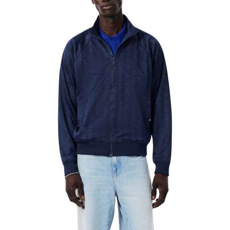 Sweat de survêtement zippée en maille jacquard à monogramme Lacoste - Image 2