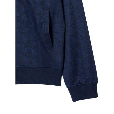Sweat de survêtement zippée en maille jacquard à monogramme Lacoste - Image 6