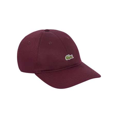 Casquette en coton bordeaux à sangle réglable orné du logo brodé