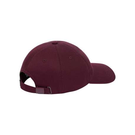 Casquette en coton bordeaux à sangle réglable orné du logo brodé - Image 2