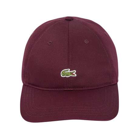 Casquette en coton bordeaux à sangle réglable orné du logo brodé - Image 3