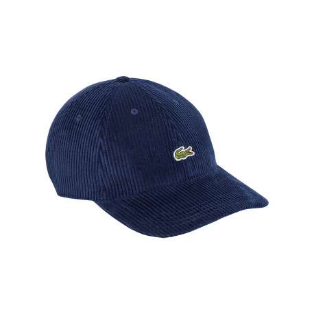 Casquette en bord-côte de coton bleu marine à sangle réglable