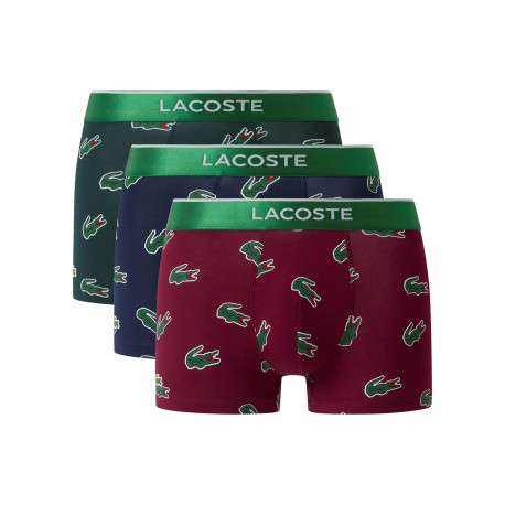 Lot de 3 boxers en coton pourvus d'une taille élastiquée à imprimé crocodile