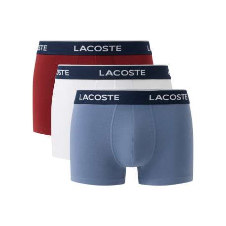 Lot de 3 boxers tricolores en coton pourvus d'une taille élastiquée
