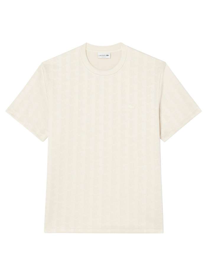 T-shirt écru à motifs...