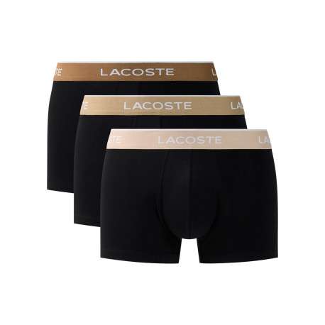 Lot de 3 boxers noirs en coton avec une d'une taille élastiquée