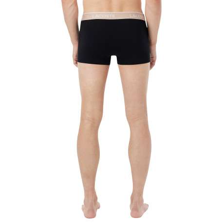 Lot de 3 boxers noirs en coton avec une d'une taille élastiquée - Image 3