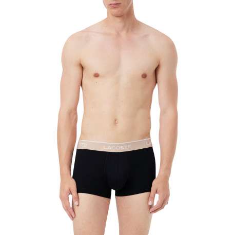 Lot de 3 boxers noirs en coton avec une d'une taille élastiquée - Image 4