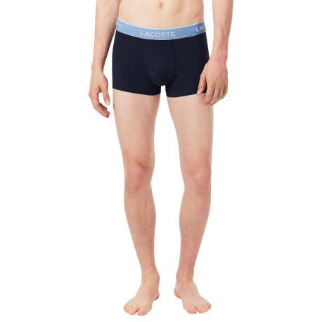 Lot de 3 boxers bleu marine en coton pourvus d'une d'une taille élastiquée - Image 2