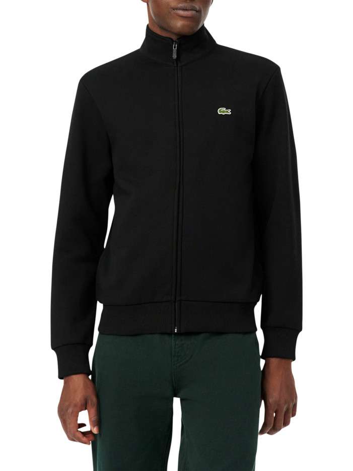 Sweat noir zippé en...
