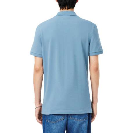 Polo Ph4012 en coton bleu ciel avec des manches courtes et un col boutonné - Image 3