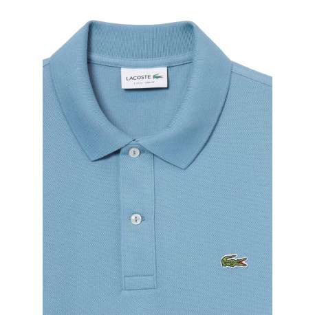 Polo Ph4012 en coton bleu ciel avec des manches courtes et un col boutonné - Image 4