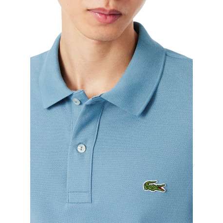 Polo Ph4012 en coton bleu ciel avec des manches courtes et un col boutonné - Image 6