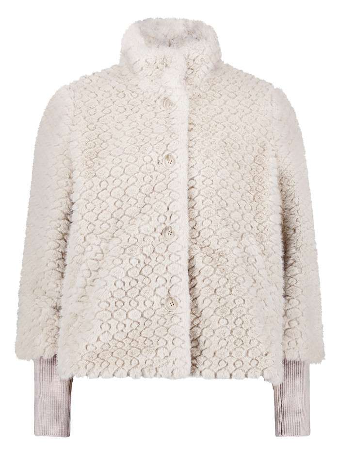 Blouson écru à motifs...