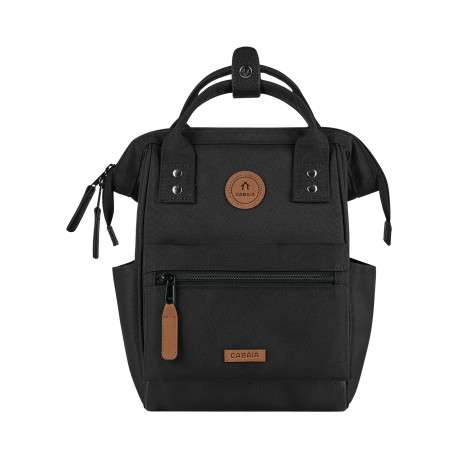 Sac à dos Adventurer XS Berlin noir uni pourvu de 2 logos marron