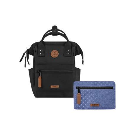 Sac à dos Adventurer XS Berlin noir uni pourvu de 2 logos marron - Image 2