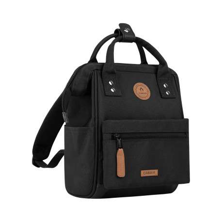 Sac à dos Adventurer XS Berlin noir uni pourvu de 2 logos marron - Image 3