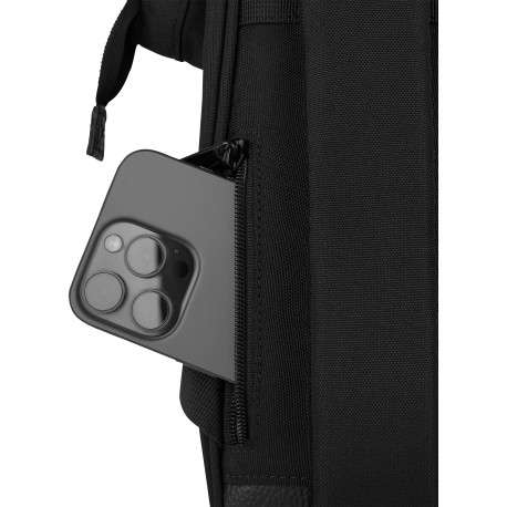 Sac à dos Adventurer XS Berlin noir uni pourvu de 2 logos marron - Image 6