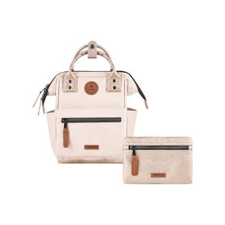 Sac à dos Adventurer XS Algiers beige uni muni de 2 logos bruns - Image 2