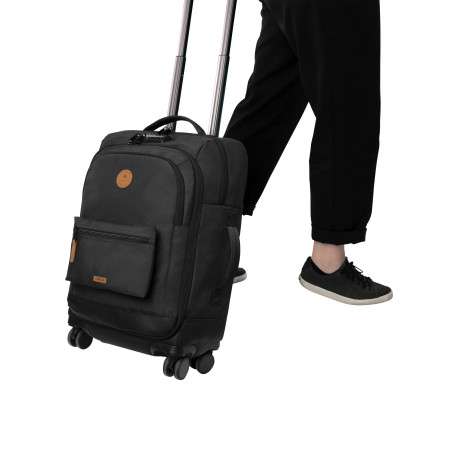 Valise souple 4 roues Small Berlin noire unie avec tissu déperlant - Image 6
