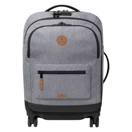 Valise souple 4 roues Small Getaria gris clair uni avec tissu déperlant