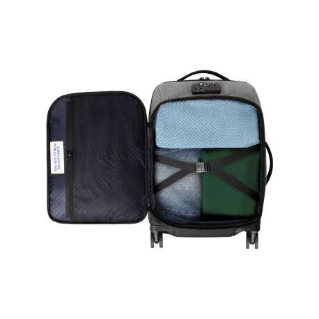 Valise souple 4 roues Small Getaria gris clair uni avec tissu déperlant - Image 2