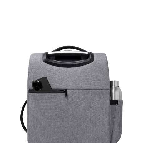 Valise souple 4 roues Small Getaria gris clair uni avec tissu déperlant - Image 4