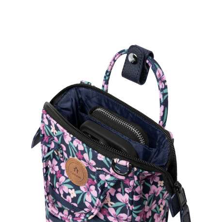 Sac à bandoulière Nano Bag Cagliari rose et bleu à imprimé floral - Image 3