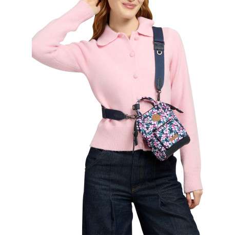 Sac à bandoulière Nano Bag Cagliari rose et bleu à imprimé floral - Image 5