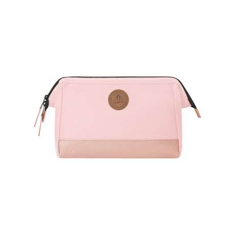 Trousse de toilette Medium Queretaro rose unie avec double fermeture éclair