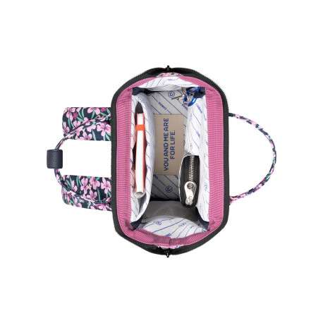 Sac à dos Adventurer XS Cagliari rose et bleu à imprimé floral - Image 5