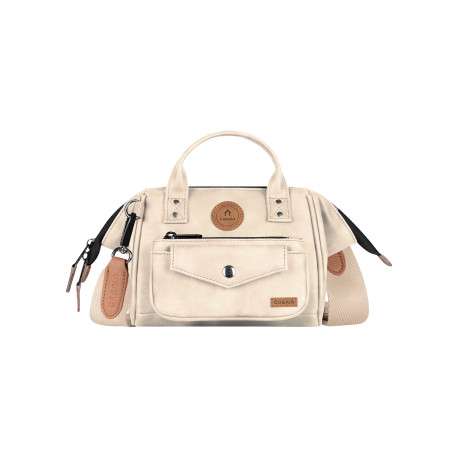 Sac à bandoulière Cross Body Small Andenne beige uni avec tissu déperlant