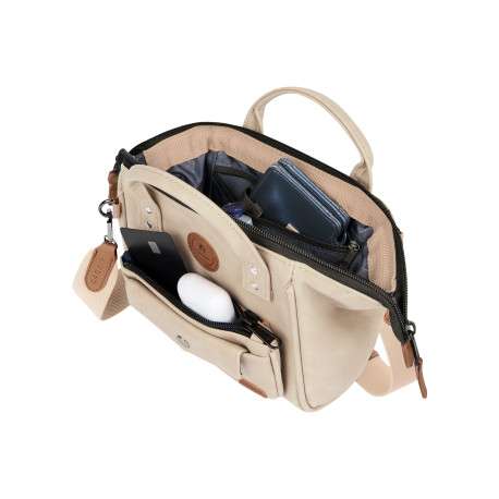 Sac à bandoulière Cross Body Small Andenne beige uni avec tissu déperlant - Image 2