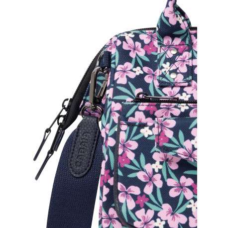 Sac à bandoulière Cross Body Medium Cagliari rose et bleu à imprimé floral - Image 5