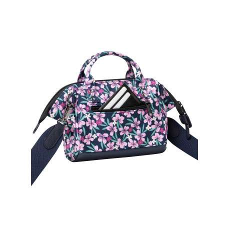 Sac à bandoulière Cross Body Small Cagliari rose et bleu à imprimé floral - Image 4