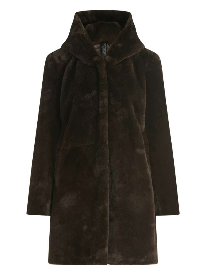 Manteau chocolat uni avec...