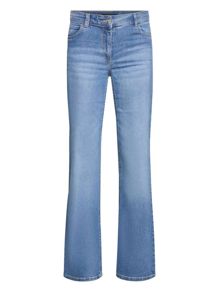 Jean bootcut en coton bleu...