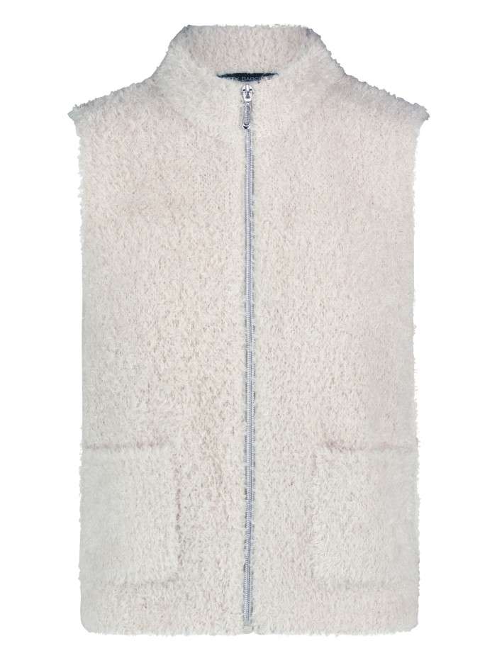 Gilet écru à coupe droite...