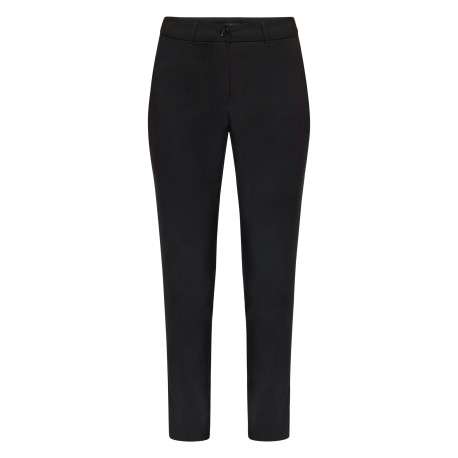 Pantalon chino noir uni doté d'une coupe slim et 1 bouton de fermeture