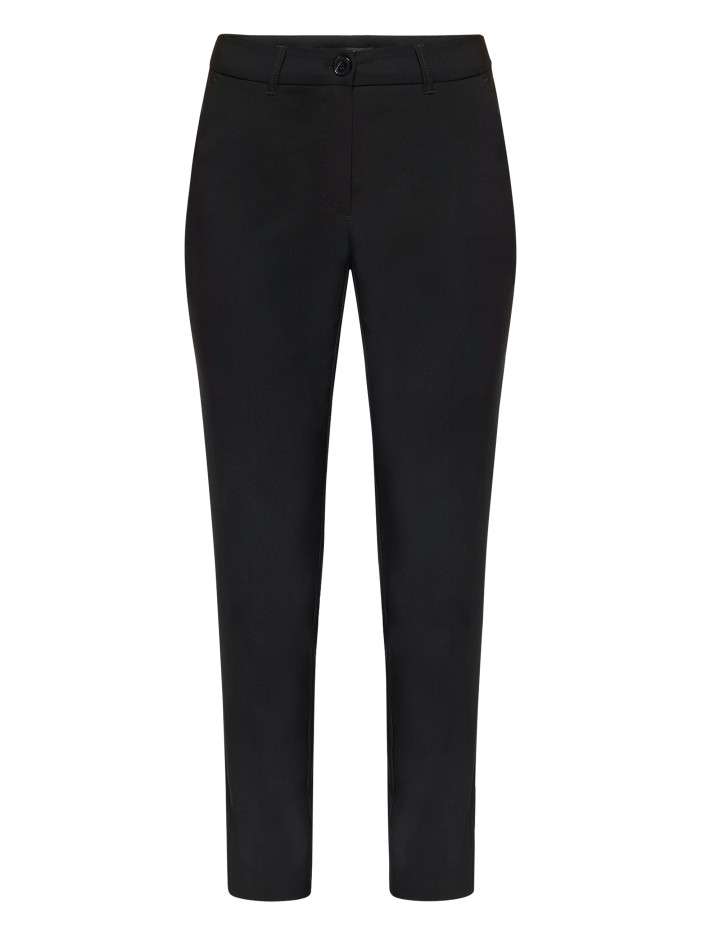 Pantalon chino noir uni...