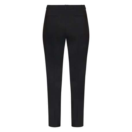 Pantalon chino noir uni doté d'une coupe slim et 1 bouton de fermeture - Image 2