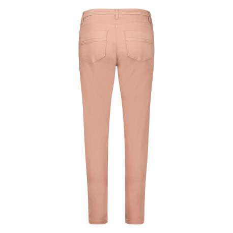 Pantalon beige doté de 5 poches avec une coupe slim et une taille intermédiaire - Image 2