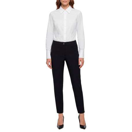 Pantalon chino noir à coupe slim avec des poches zippées sur les hanches - Image 2